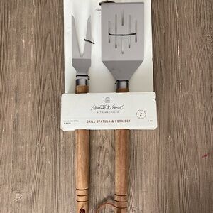 Hearth & Hand Gray Grill Spatula & Fork Set